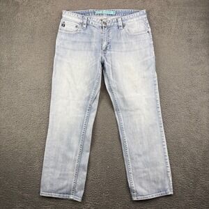 Rock and Roll Cowboy Revolver Straight Slim Straight Leg Light Wash Jeans 34x30
